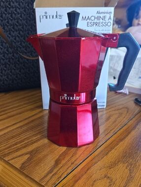 Primula Red Aluminum Stovetop Espresso Maker